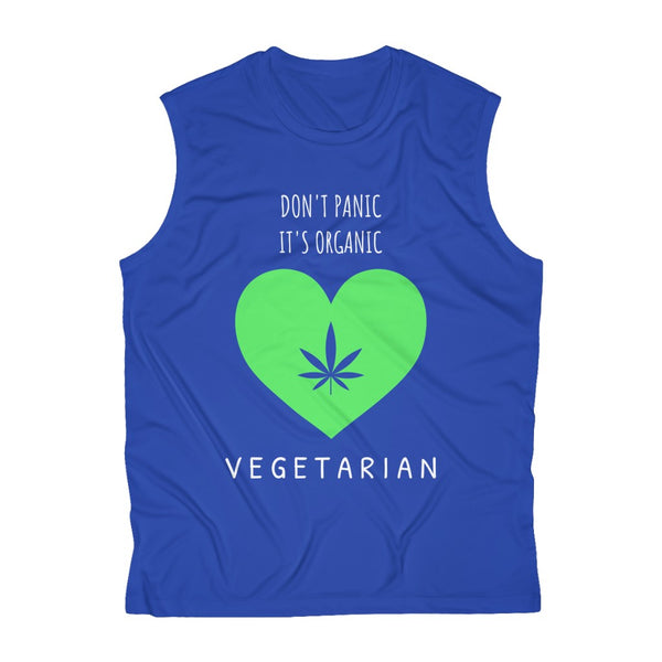 Don't Panic It's Organic, Vegetarian- Men's Sleeveless Performance Tee