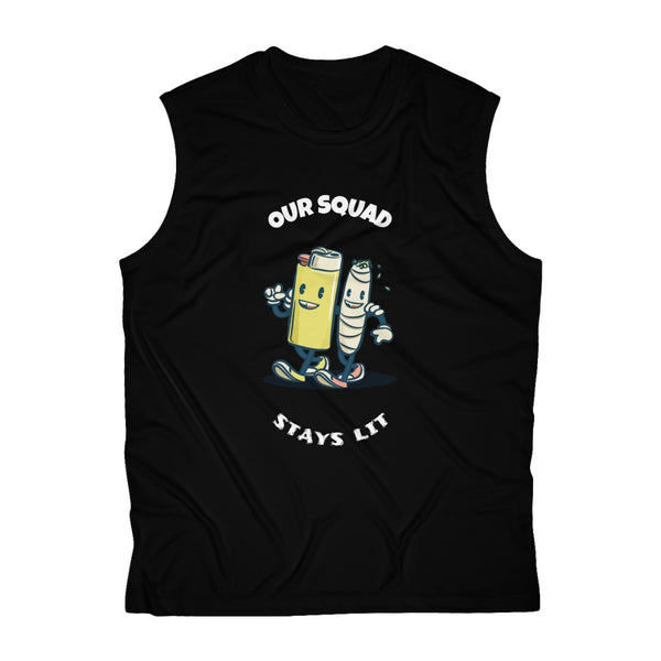 Our Squad Stays Lit- Men's Sleeveless Performance Tee