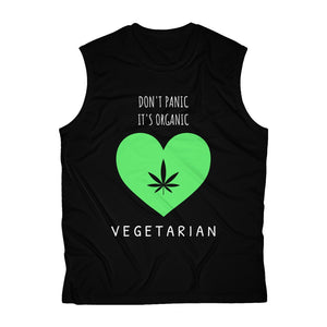 Don't Panic It's Organic, Vegetarian- Men's Sleeveless Performance Tee